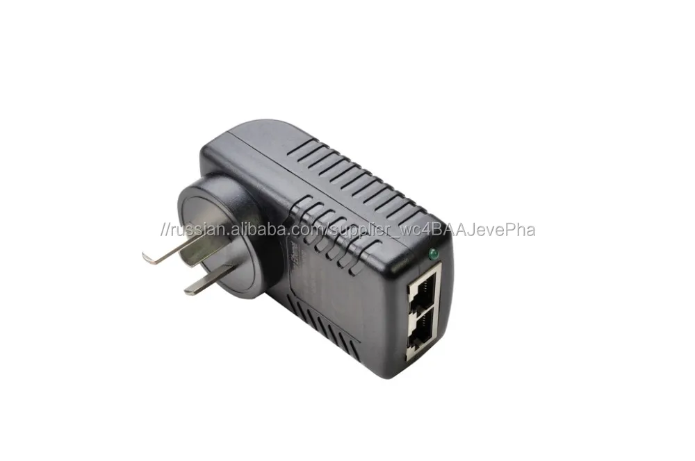 гигабитный PoE инжектор 24Vdc 15W адаптер PoE пассивный сплиттер PoE для камеры CCTV / PoE коммутатор / IP-телефон