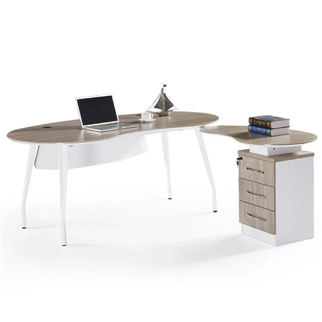 Target desk sunon office furniture with side cabinet with drawer otobi furniture in bangladesh price kidney shape office table
