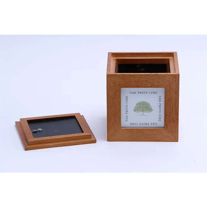 Wholesale Wooden Cube Multi Aperture Picture Photo Framewooden photo cube