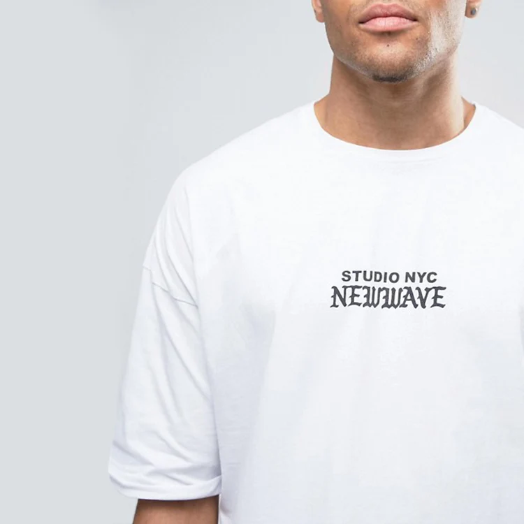 Уличная одежда для скейтборда, 100% хлопок, шелкографическая печать, Мужская Уличная одежда, модная белая дешевая футболка на заказ