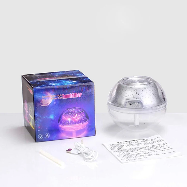 Wholesale Aromatherapy Diffuser Crystal Night Light Projection Ultrasonic Essential Oil Aroma Humidifier