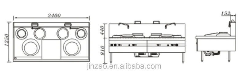 Fashion big burner cooking stoves gas cooker stove with wholesale price