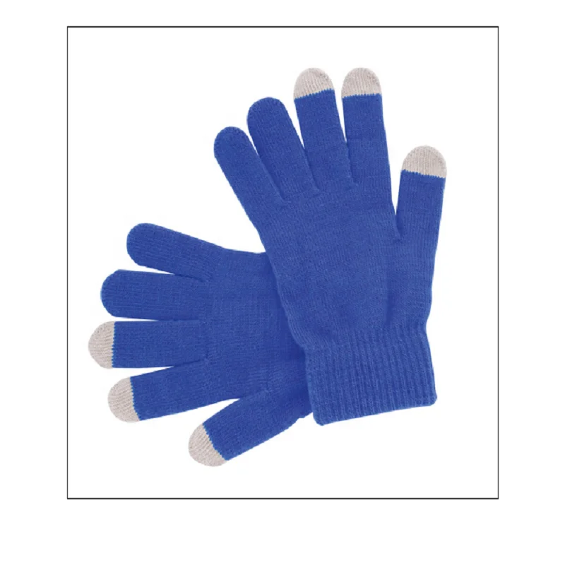 Acrylic Knit Touch Screen Glove Customize Adult Finger Touch Gloves for Winer Season