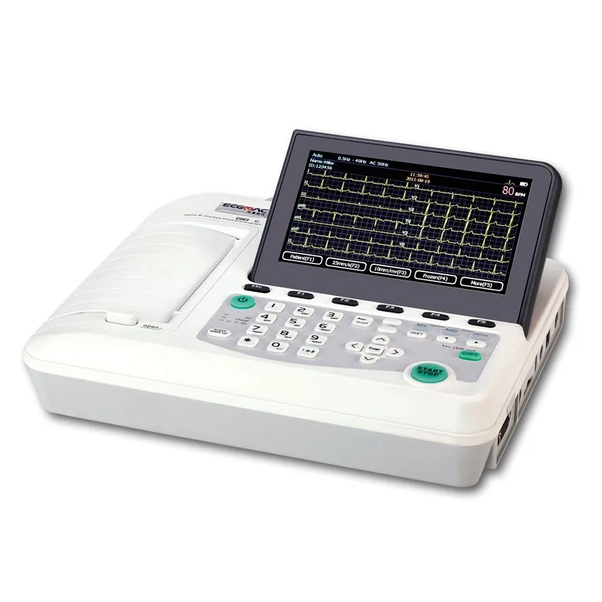 Hot sale EM-601B Support SD Card U-disk WiFi portable ecg12 channel ecg machine
