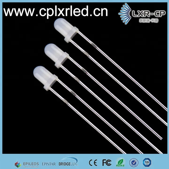 sanan Epileds epistar 0.06w red yellow Green Blue Amber White 3mm round dip led chip