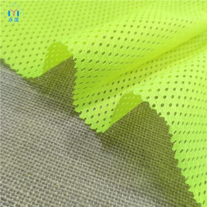 heat reflective polyester mesh neon fabric for safety vest