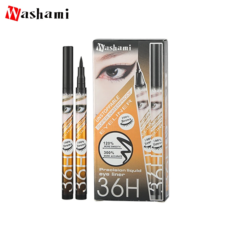  Washami супер водостойкая Точная коричневая жидкая подводка для глаз
