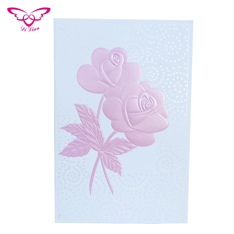 
Shining Dots And Pink Rose Christmas Greeting Card 