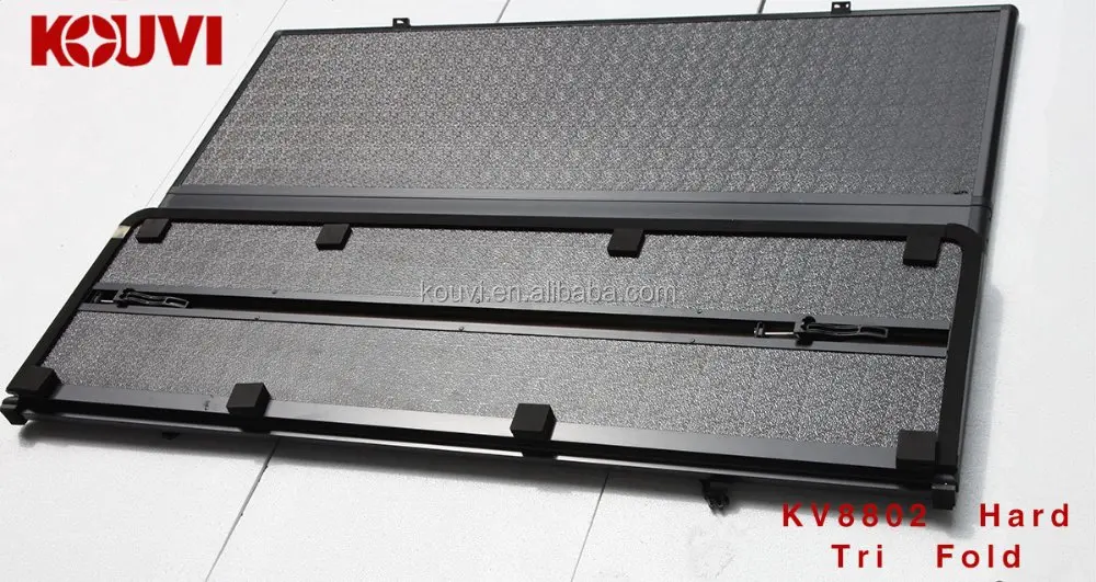 
kv8802 aluminum hard tri fold pickup truck bed tonneau covers for 2015 Mitsubishi Triton L200 single cab 
