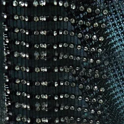 Scissor cut flexible stretch real crystal rhinestone trimming mesh ,24 rows cup chain diamond mesh trimming roll