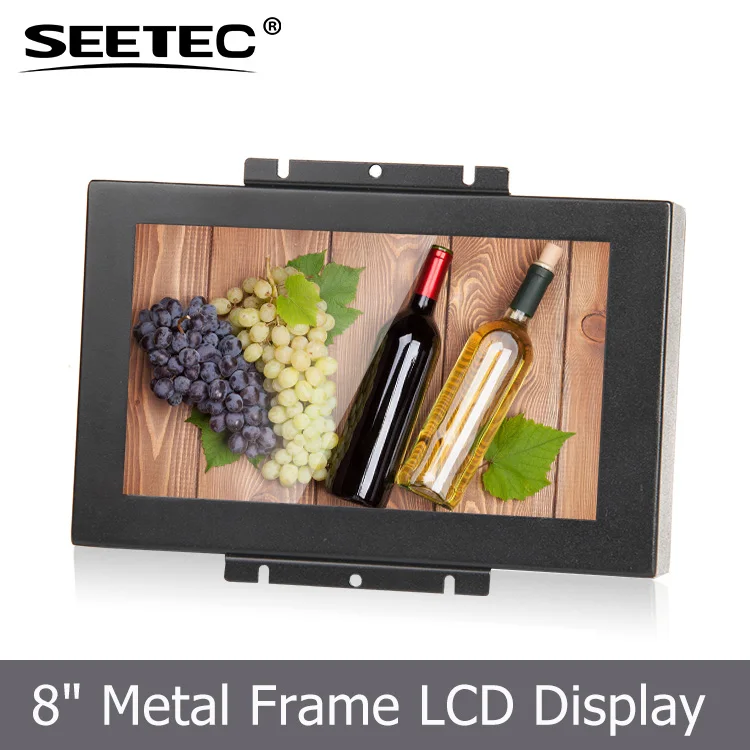 Металл открытой рамки из светодиодов подсветки 8 низкое энергопотребление 4-проводной резистивный сенсорный промышленный монитор