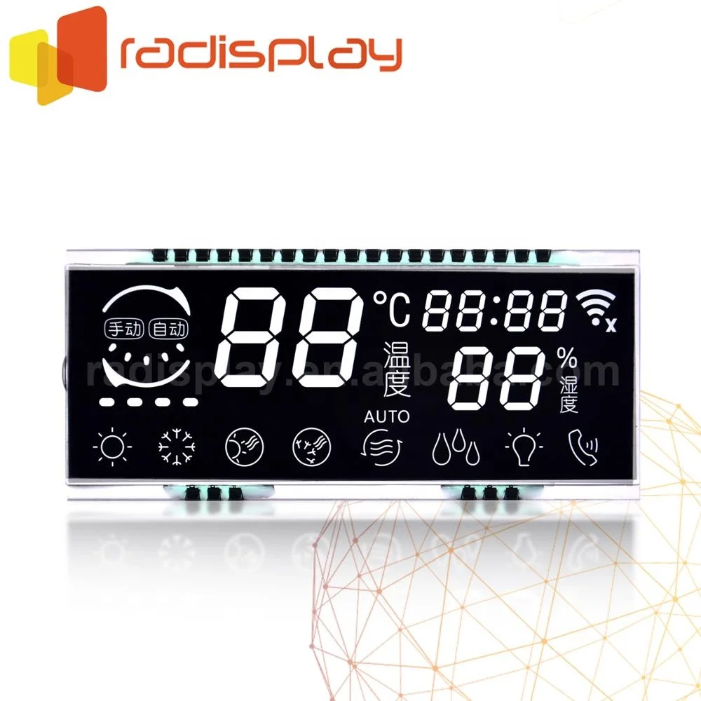 
7 Segment Monochrome Reflective Lcd Display Glass 