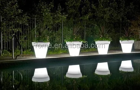 plastic led flower pots light up pots lighting pot