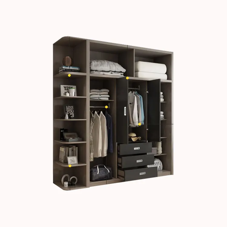 particle board cheap clothes mdf wardrobe furniture for home