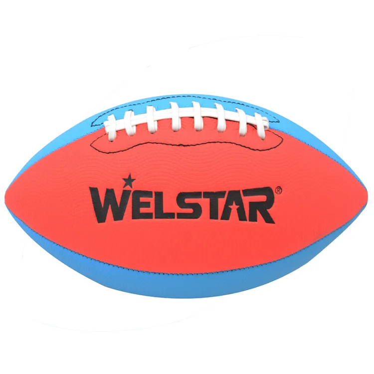 Новый стиль пены ПВХ Машина прошитый неоновый цвет пляж ПВХ мяч для американского футбола мяч