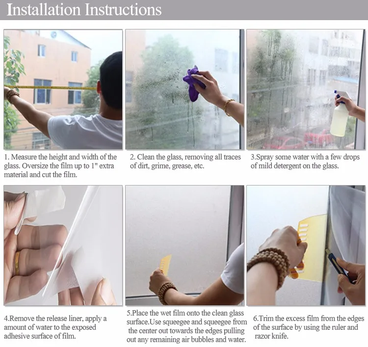 Window Film Company Printing Non-Adhesive Siker Stained Glass Decorative Film Non-Adhesive Window Film.