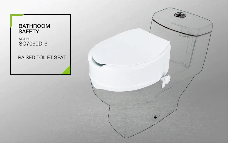 
Factory Supply Plastic White Raised Toilet Seat With Lid 