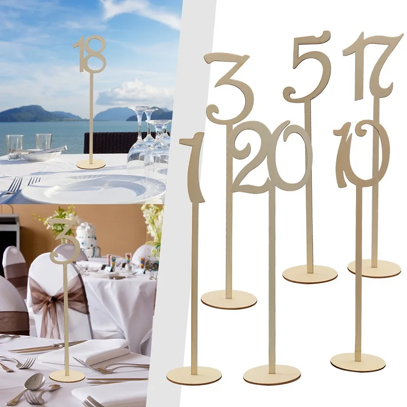 Best Products Wooden Wedding Table Numbers Perfect For Receptions Banquet Catering Restaurant