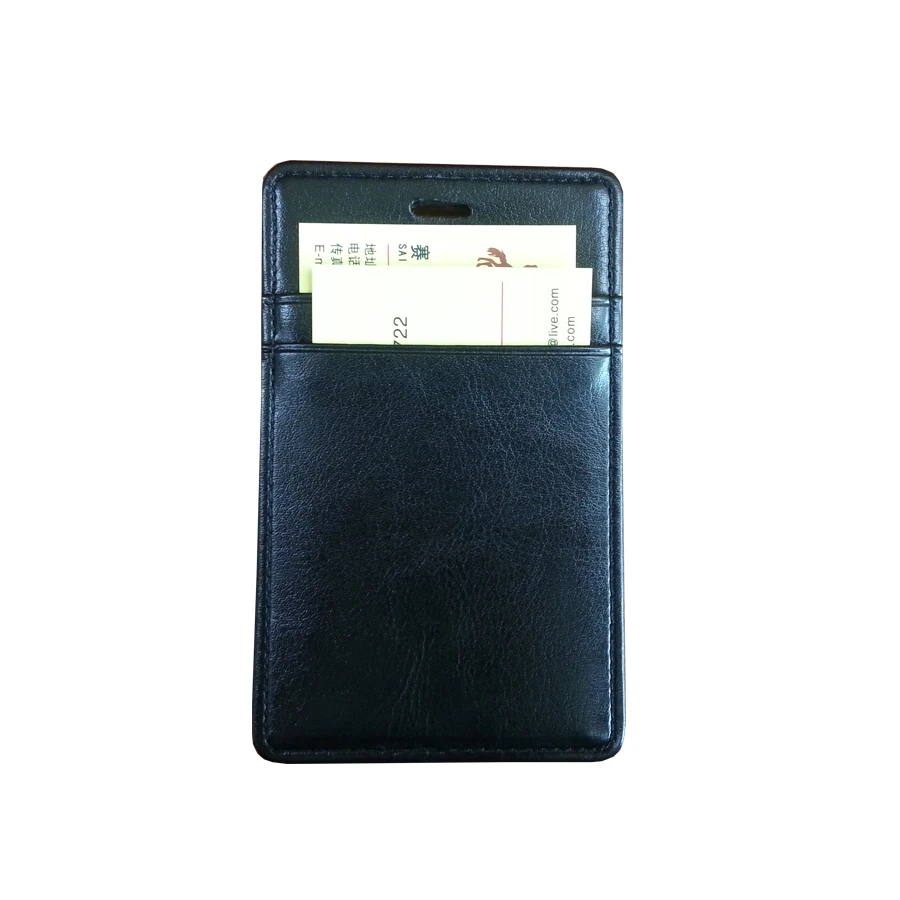 PU PVC leather ID card holder
