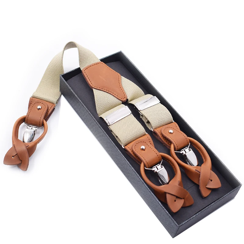 2019 yiwu longkang fashion leather men suspender