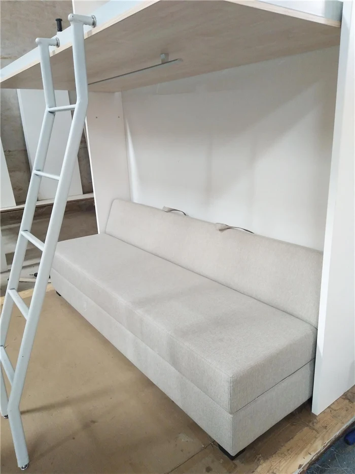 home Specific use space saving wall bunk bed Folded Sofa bunk bed