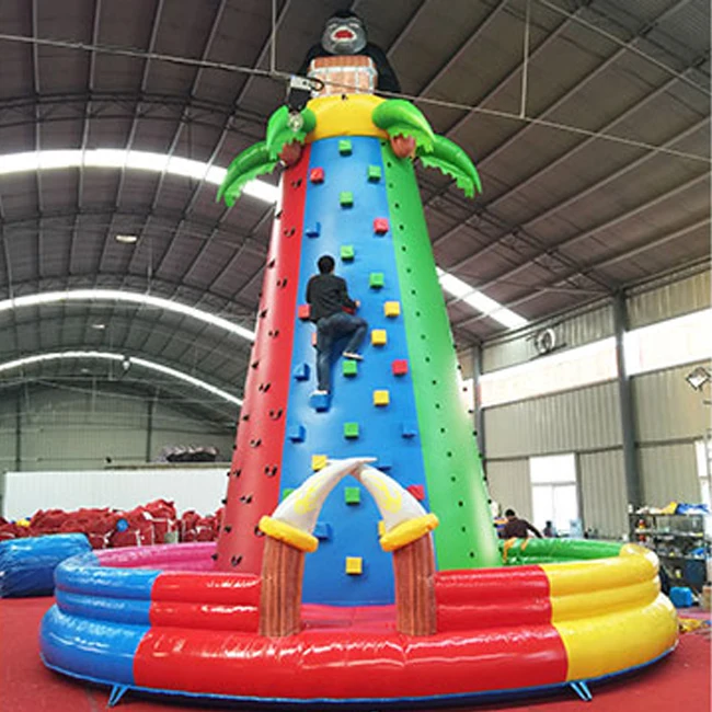 High Quality Hop Jump Climb Inflatable Big Climbing Wall Sport Game Inflatable Climbing Game for Sale Customized Air Blower GZFE
