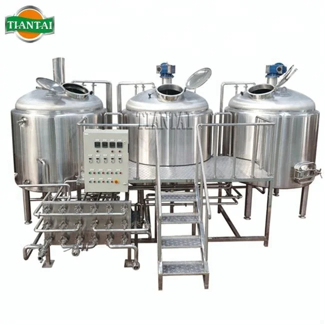 500L 5HL 4BBL SUS electrical manual Three vessel small turkey beer brew equipment brewing machine making beer