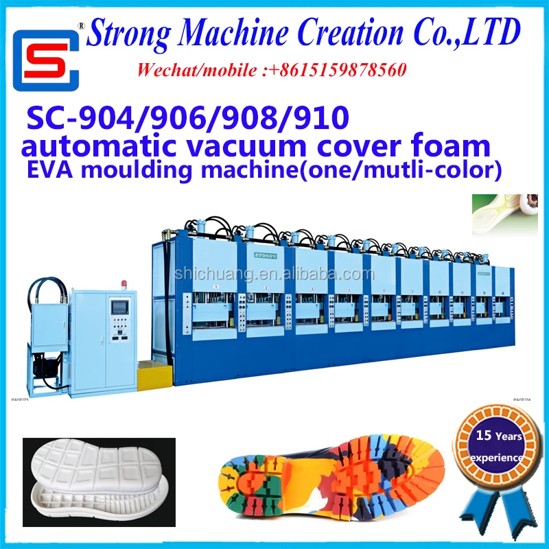 full Automatic High Quality Two Colors Eva Shoe soles Vacuum cover Foaming Moulding Machine