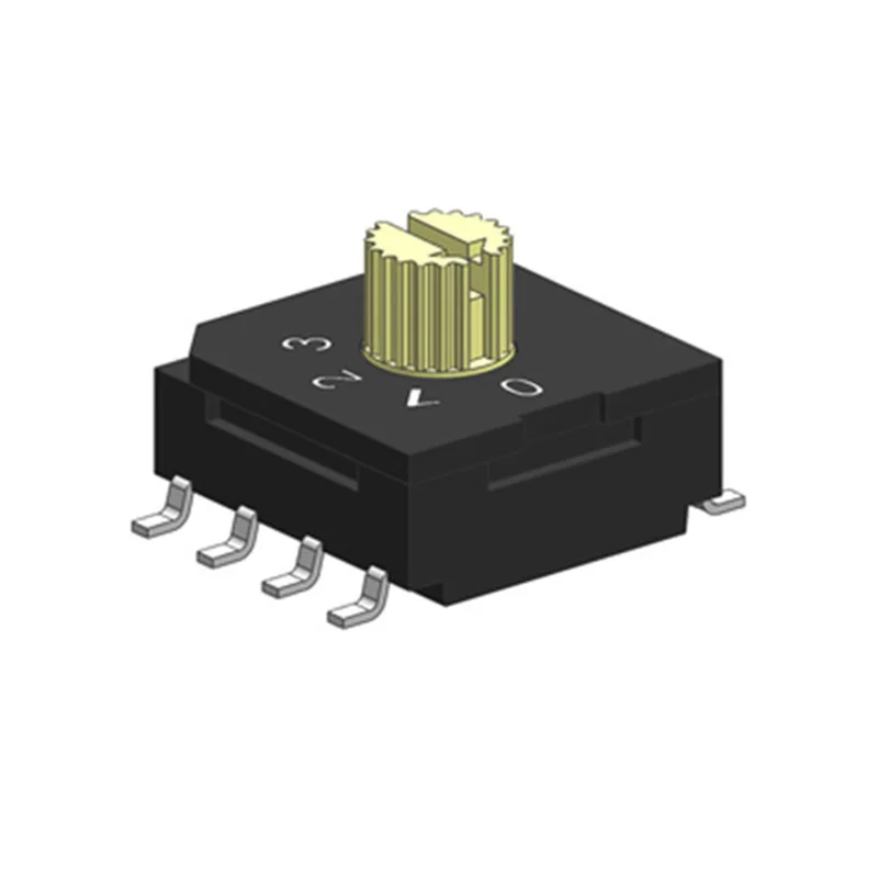SMD SMT 10x10mm Rotary Selector Switch Audio 0.5mm 3mm 7mm Flat