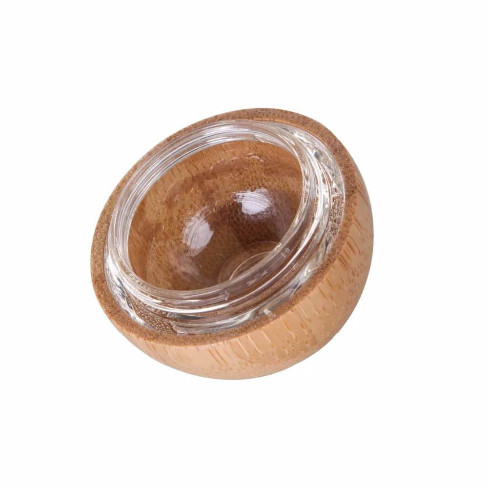 5g Ball Shape Bamboo Double Wall Cosmetic Cream Jar