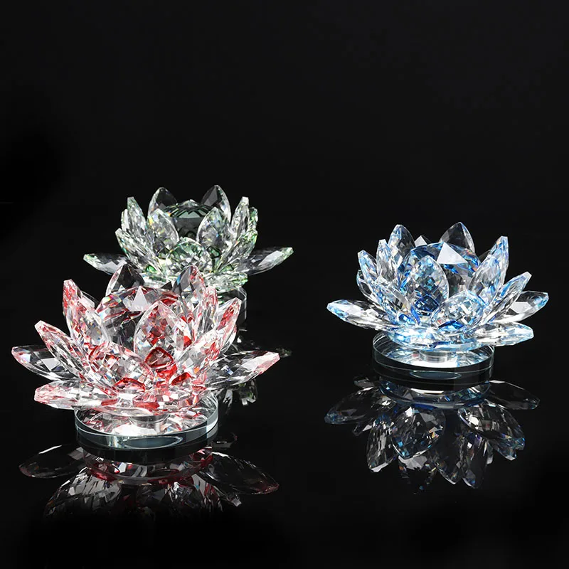 
crystal lotus flower candle holder wholesale 
