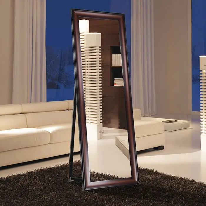 Floor standing mirror wooden framed full length mirror