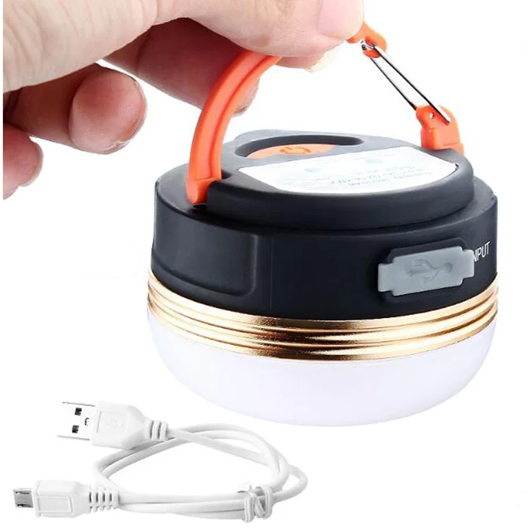 
Outdoor Mini Camping Light 300Lumens 3W LED Hanging Waterproof Tents lamp USB Rechargeable Camping Lantern with Magnet inside 