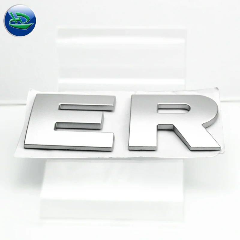 High Quality Car Custom Plastic Decals Chrome Lettering Soft Pvc Badge,uniparted letters