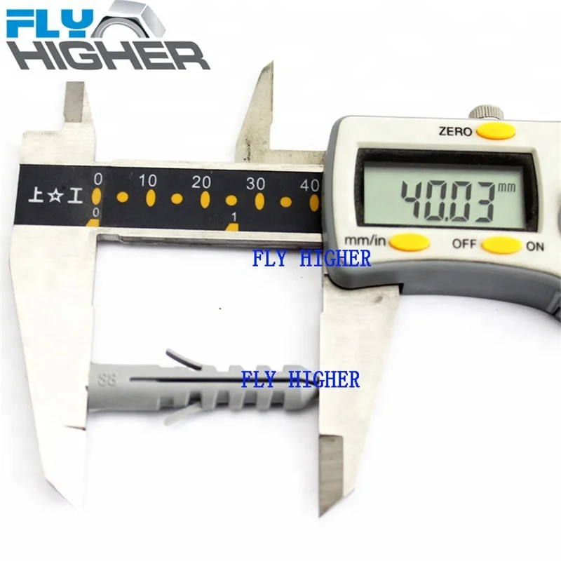 8x40 Nylon wall plug/plastic anchor screws/nylon plugs for tubes