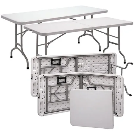 Wholesale cheap square white portable plastic folding rectangle table