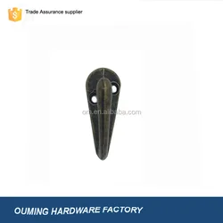 Antique bronze zinc alloy small single clasp for coat hotel coat hook