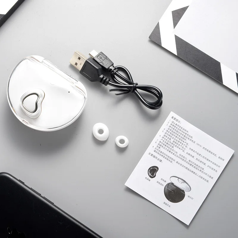 MiniX7 BT наушники беспроводные наушники-вкладыши Heart-shaped гарнитура с микрофоном