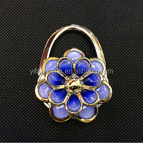 Lady Flower Portable Table Folding Bag Purse Handbag Hook Hanger Holder