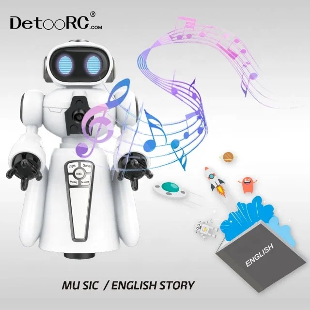 Detoo children cleaning robotic toys dancing and singing robots model vacuum robot toy kids
