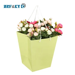 Custom Retail Fresh Flower Packaging Gift Shopping Decorative Paper Tote Bags
