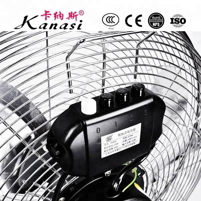 10 12 inch Factory Supply High Velocity Industrial  Electric adjustable 3 blades Metal ventilation Floor Fan
