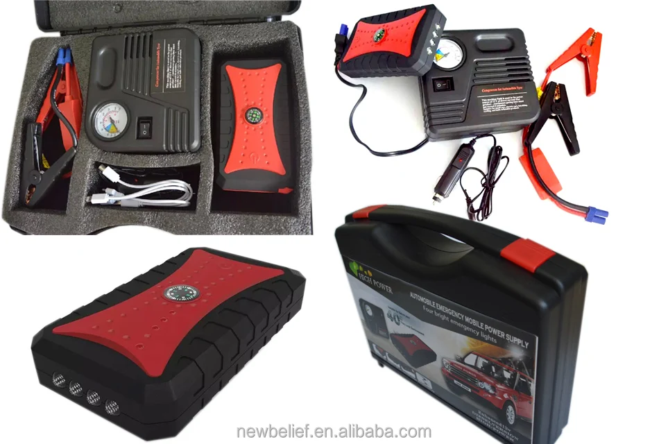 4 in 1 7500mAh LED flashlight waterproof Multi-function jump starter portable jump starter power bank