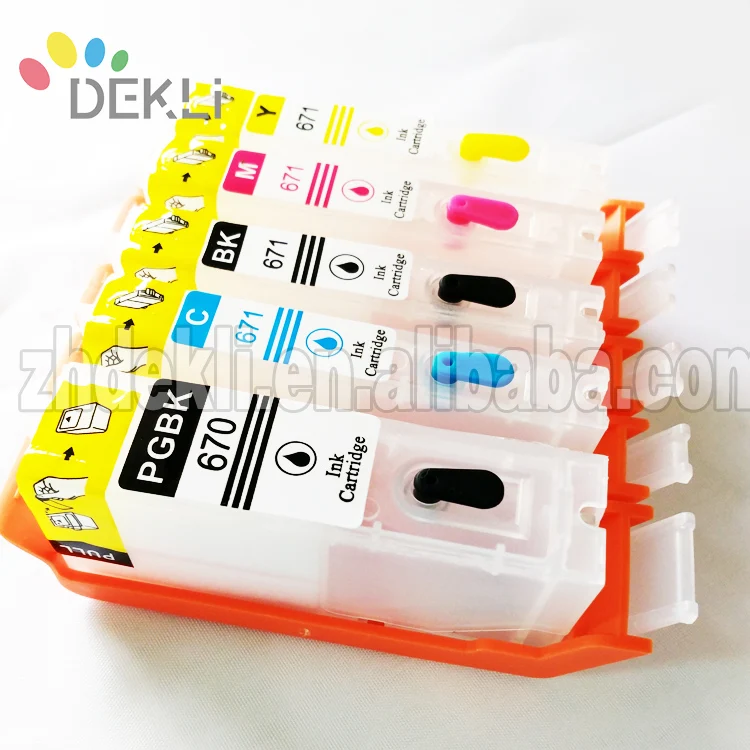 5 Color CISS Ink Cartridge for Canon TS9060 TS8060 TS6060 Printer with Permanent reset chip