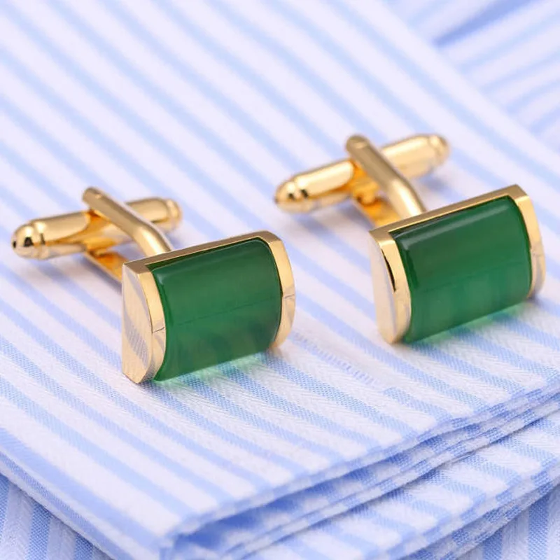 factory direct price custom metal logo engraved blanks gemstone brand cufflink