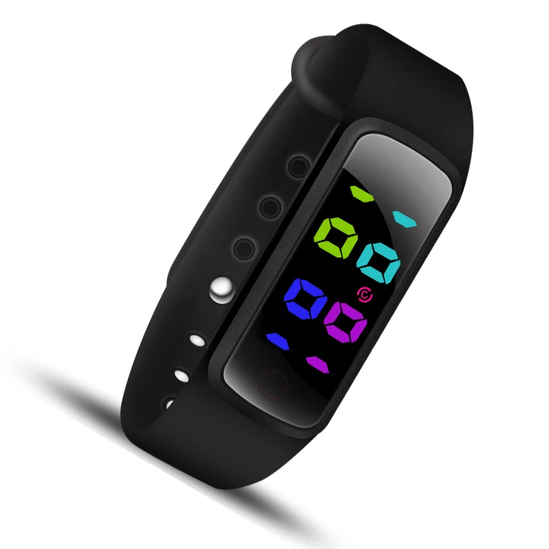 Water resistance watch colorful led watch with 30,60 and 90 countdown timer for kids