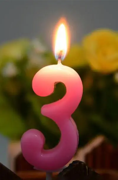 Eco Smokeless Arabic Numerals Birthday Party Candles, Manufacturer Wholesale