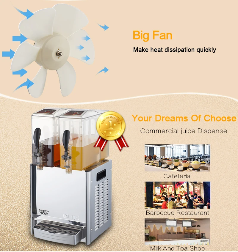 Gloden Design Tea And Coffee Water Dispenser Buffet Hot and Cold Milk Tea Dispenser Catering Juicer Dispenser