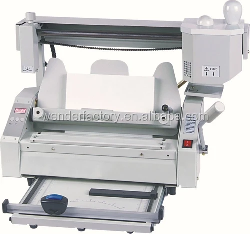 Клей связующее устройство со складками перфорирующая резка Настольный склеивание горячий клей