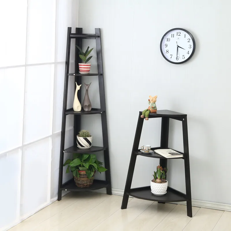 Индивидуальная демонстрационная стойка для мебели, 5 деревянных полок, винтажная угловая полка, полка с отделкой для дома или офиса